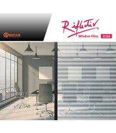 Reflectiv INT 435 White stripes of 43mm breedte 152cm